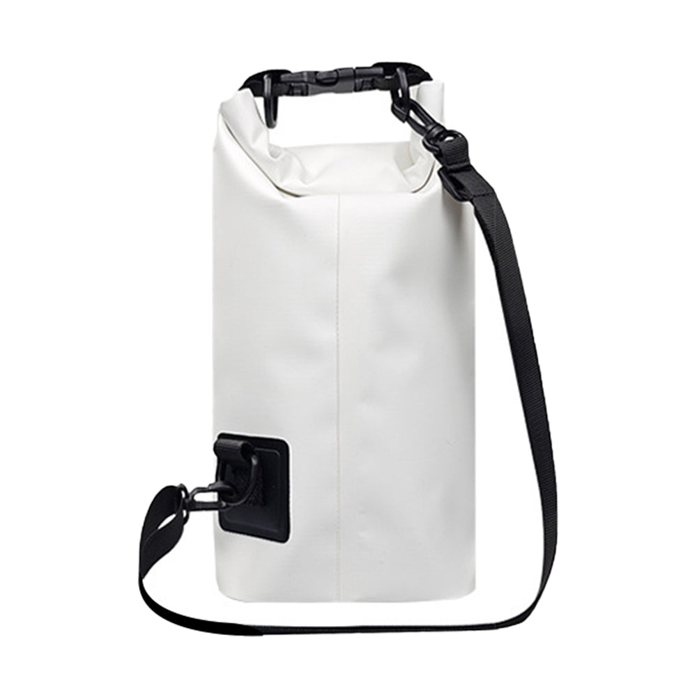 Water Resistant Dry Bag Roll Top Crossbody Shoulder Bag with Phone Pouch White