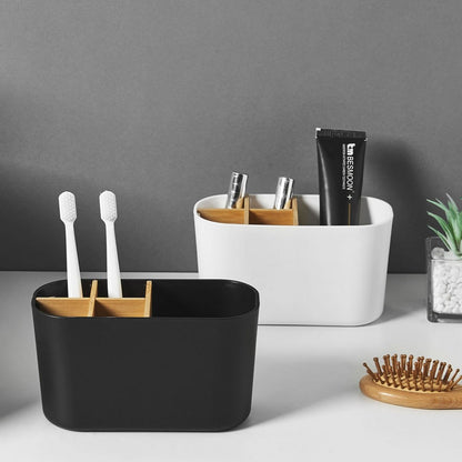 Toothbrush Holders for Bathrooms 5 Slots Bathroom Organizers and Storage-Black