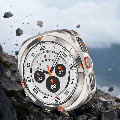 Full Cover Case and Glass Protector for Samsung Galaxy Watch Ultra 47mm - Silver