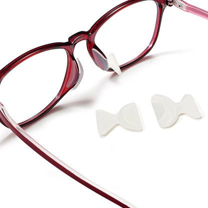 12 Pairs Eyeglass Nose Pads Stick On 1.8mm Anti Slip Adhesive Eyewear Nose Pads Cushions-Clear