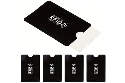 30 PCS Slim RFID Blocking Card Sleeves Credit ID Protector Wallet Shield-Black