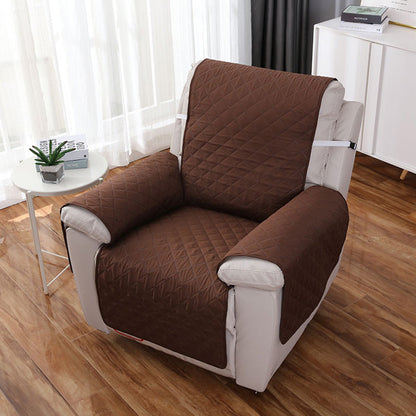 Recliner Chair Cover Couch Protector Slipcover with Elastic Straps Coffee