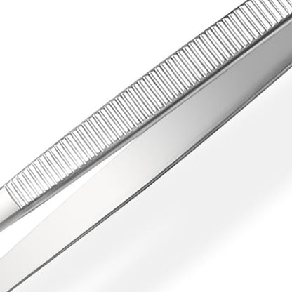 2 Pack 30cm BBQ Tongs Stainless Steel Round and Straight Head for Grilling Cooking-Silver