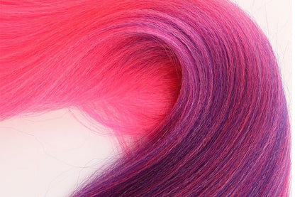 4Pcs Pre Stretched Hair Extensions Synthetic Hair Extension for Cosplay-Purple