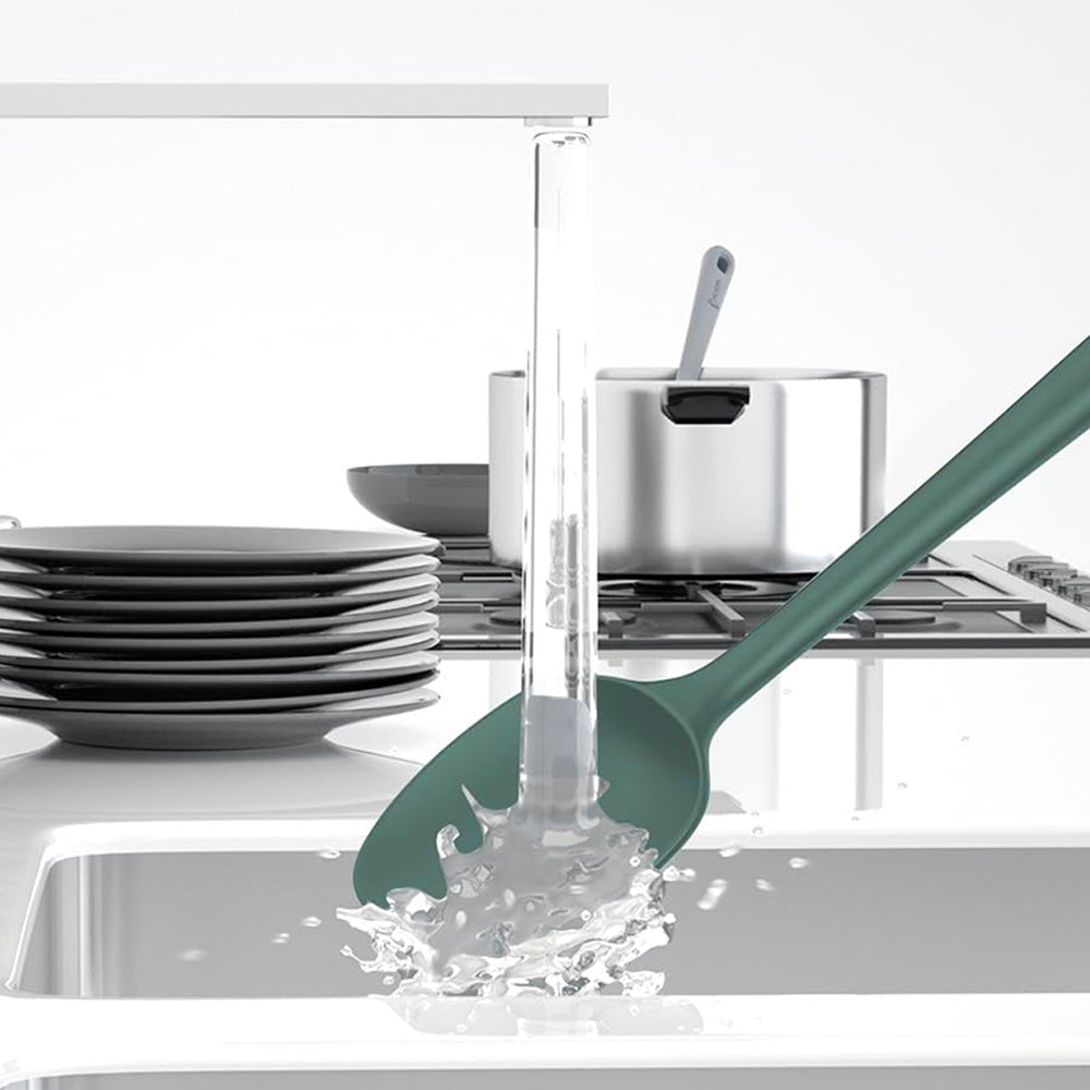 9PCS Silicone Spatula Set Non stick Spoon Utensil Baking Tools With Ergonomic Grip-Turquoise