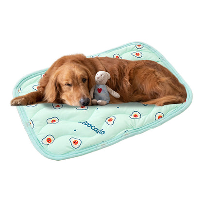 Pet Cooling Mat Breathable Ice Sleeping Pad for Cats Dogs Green