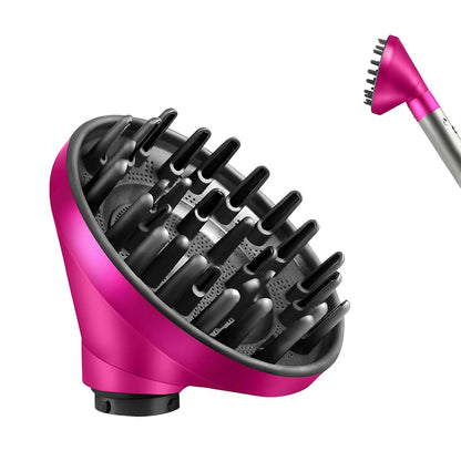 Upgraded Diffuser Attachment for Dyson Airwrap Styler HS01 HS05 Converts to Hair Dryer Nozzle -RoseRed
