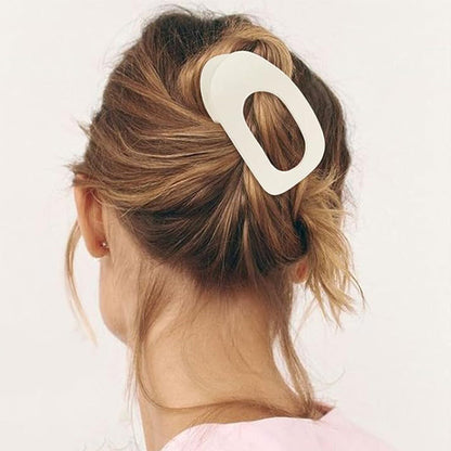 4-Piece Flat Hair Claw Clips Set for Women Strong Hold Hair Styling Accessories Oval Hair Clip