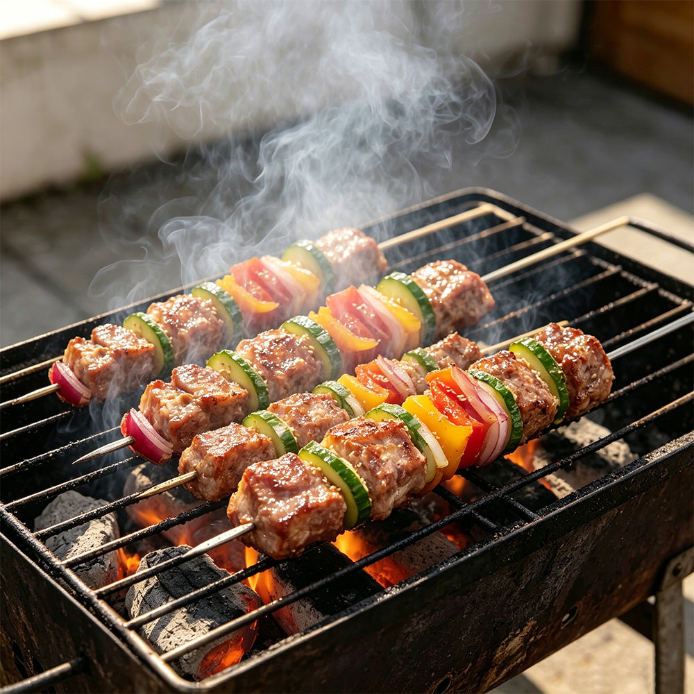 20 Pack 304 Stainless Steel BBQ Skewers -Round