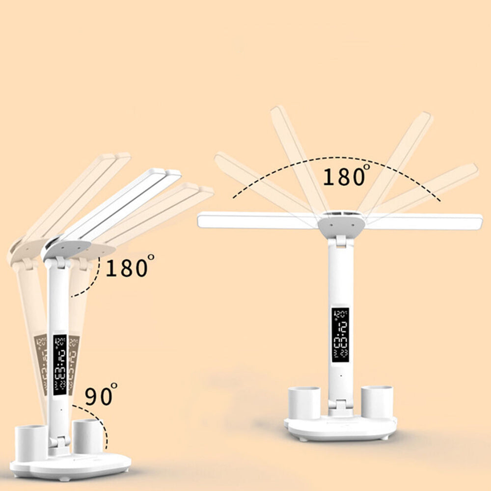 Dual Head LED Desk Lamp Touch Dimmable Table Light for Bedside Study Reading