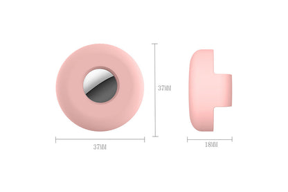 2Pcs Dog Collar Anti-Lost Silicone Tracker Protective Case Cover Compatible With Apple Airtag-Pink And Purple