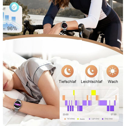 Smart Watch for Women Waterproof Smartwatch 100+ Sports Fitness Tracker Watch-Silver