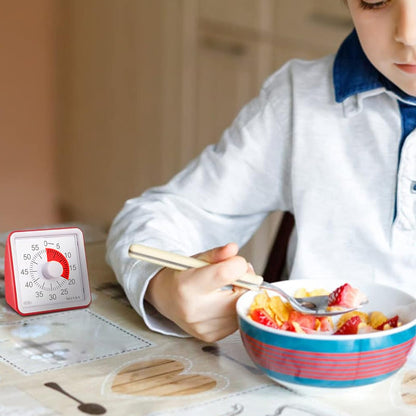 60-Minute Visual Timer Countdown Timer Time Management Tool for Sports Studying Red