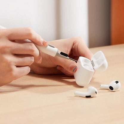Compatible with AirPods 4th Gen Protective Case Cover with 2 Cleaning Pens White