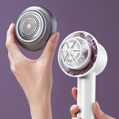 Electric Lint Remover with 3 Speed Levels LED Display 3 Replacement Blades for Clothes-White