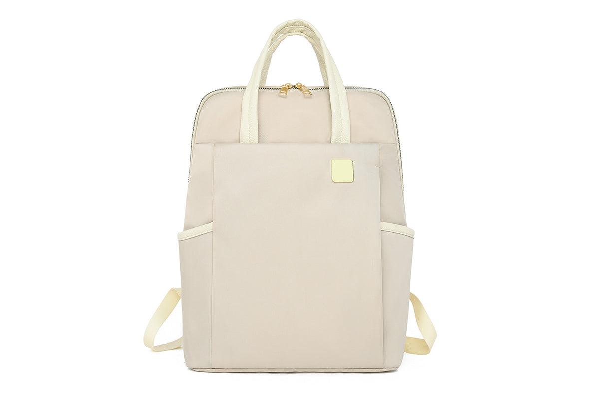 Laptop Backpack for 13.3-inch Laptops Water-resistant Multiple Compartments Laptop Bag -Beige