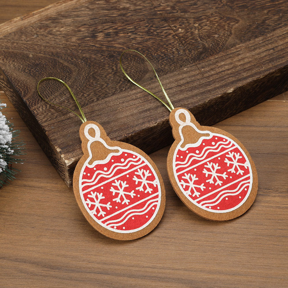 6Pcs Set Christmas Tree Hanging Pendant Xmas Decor Ornaments Style 2