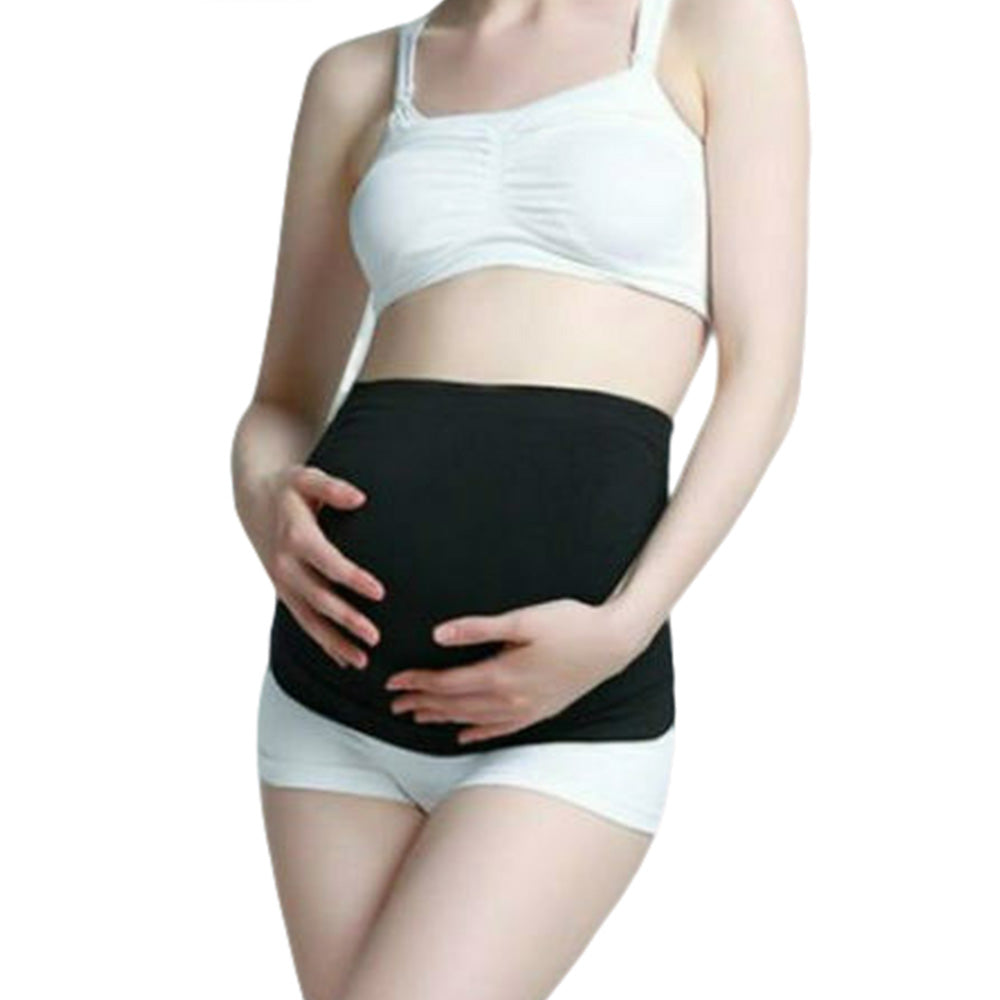 Maternity Belly Support Band Pregnancy Back Pain Relief Adjustable Belly Brace Black