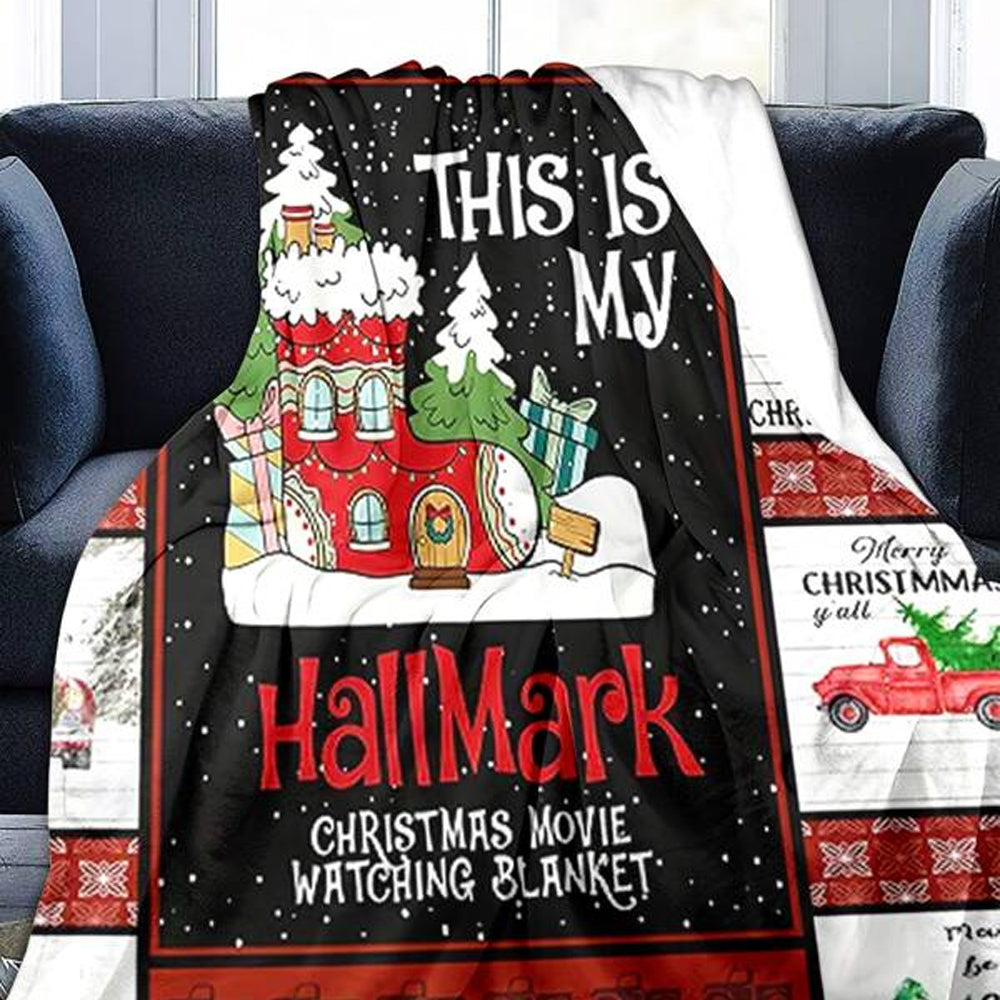 Christmas Throw Blanket Flannel Blankets for Couch Bed Sofa Style 1