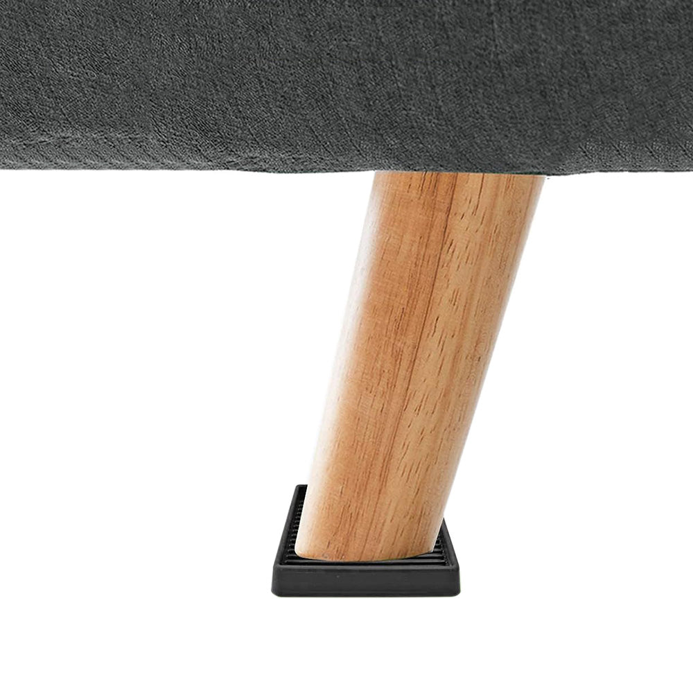 8 Piece Rubber Furniture Leg Floor Protectors - Black