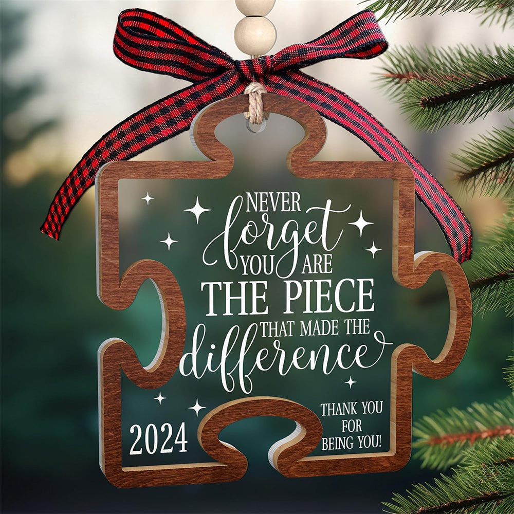 2024  Christmas Ornament Wooden Marriage Ornament for Couples Thanks Style