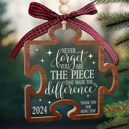 2024  Christmas Ornament Wooden Marriage Ornament for Couples Thanks Style