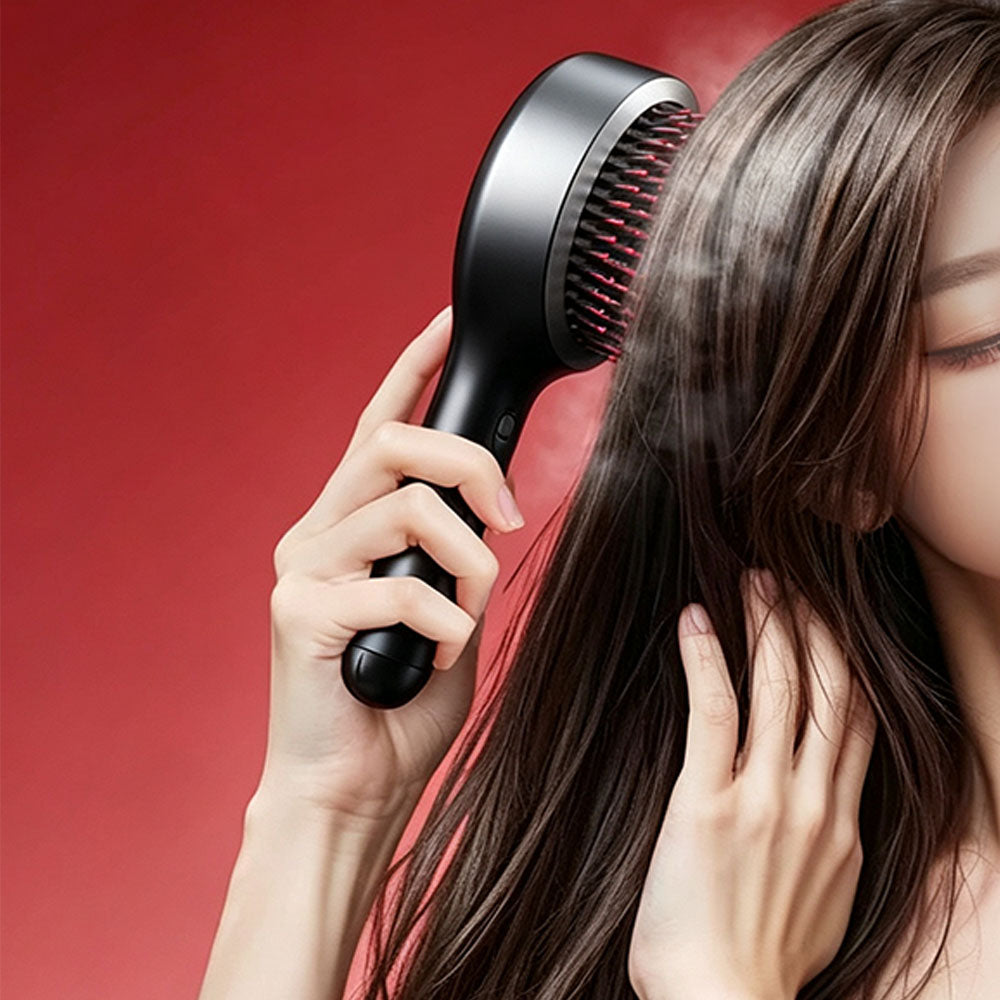 3 in 1 Electric Spray Hair Comb with Mist Function-Black