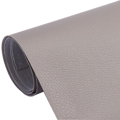 Self Adhesive Leather Repair Patch 50x500cm Vinyl Sofa Couch Car Seat Repair Tape-Grey