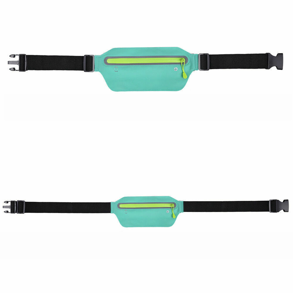 Sport Waist Bum Slim Belt Bag forJogging Running Hiking Zipper Fanny Pack Pouch Blue