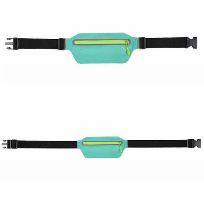 Sport Waist Bum Slim Belt Bag forJogging Running Hiking Zipper Fanny Pack Pouch Blue
