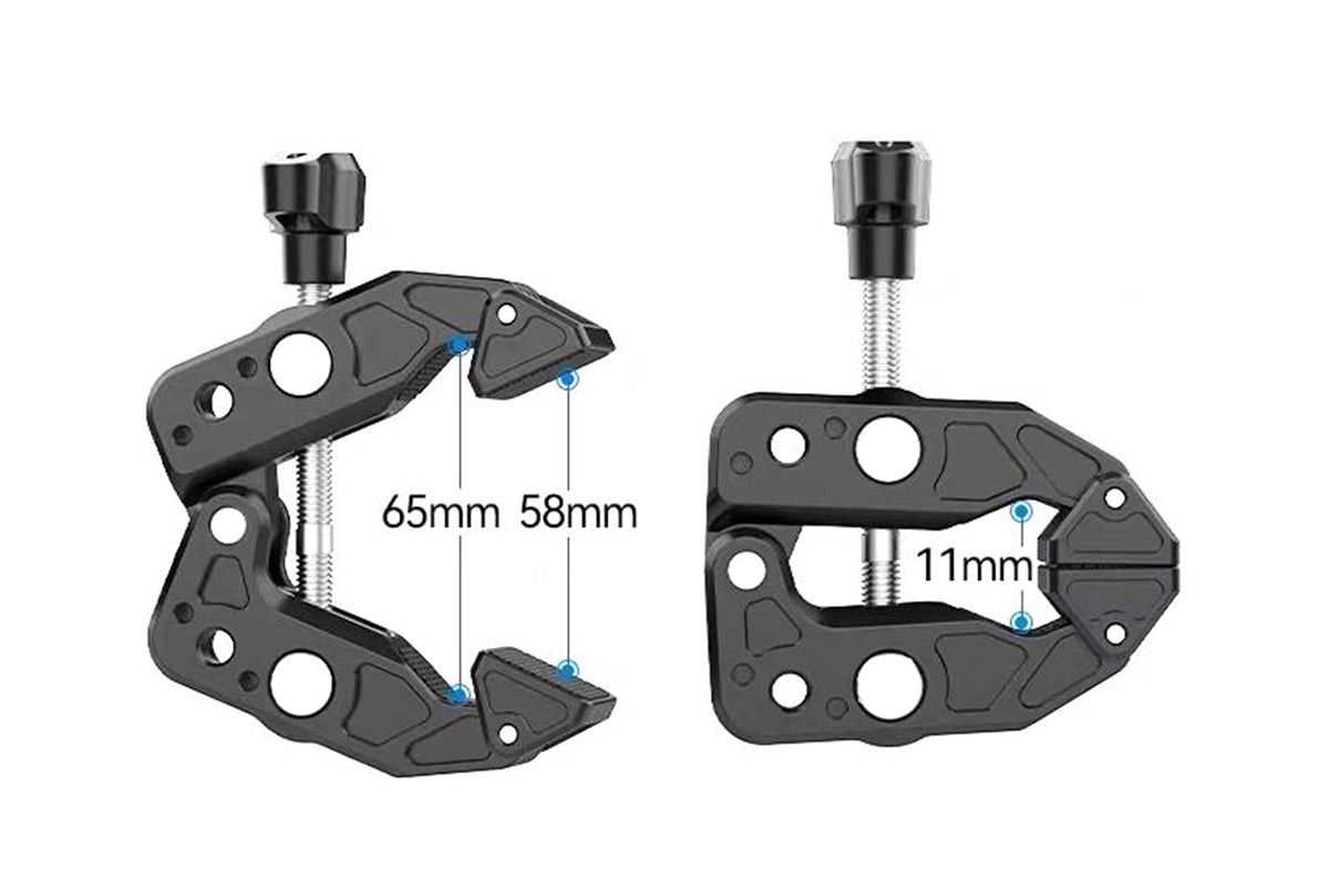 2Pcs Super Clamp Camera Clamp Mount Monitor With Action Camera Adapter Phone Clamp Mount