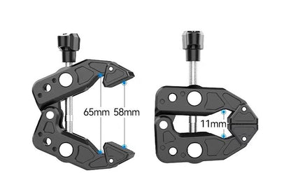 2Pcs Super Clamp Camera Clamp Mount Monitor With Action Camera Adapter Phone Clamp Mount
