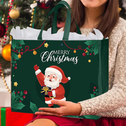 24 Pack Christmas and Halloween Handled Gift Shopping Bags - Green