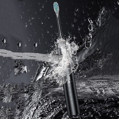 6-Mode Electric Toothbrush with 10 Brush Heads Rechargeable  Toothbrush Set for Home Travel Black