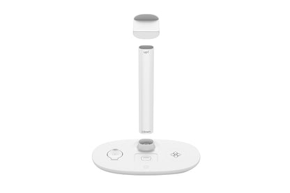 Wireless Charging Station 4-in-1 Qi Fast Charger Charging Dock Stand for iPhone Samsung Galaxy -White