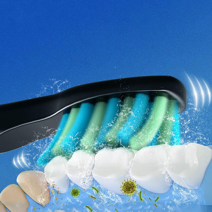 Ultrasonic Electric Toothbrush Rechargeable Sonic Toothbrush with 10 Replacement Brush Heads