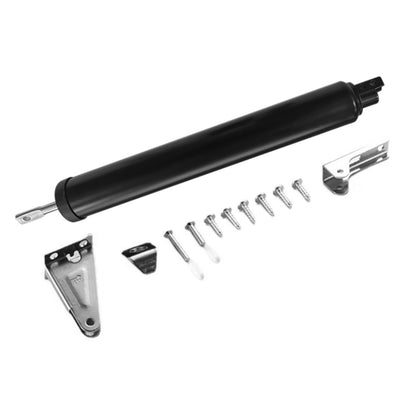Automatic Door Closer with Hydraulic Buffer Adjustable Closing Speed-Black