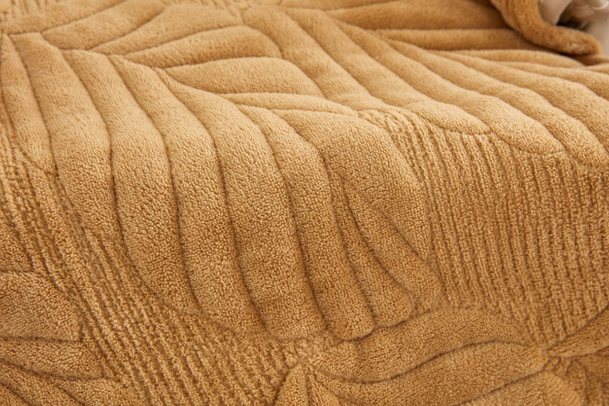 Reclining Couch Slipcovers Soft with Pockets Protector for Pets Kids-Coffee