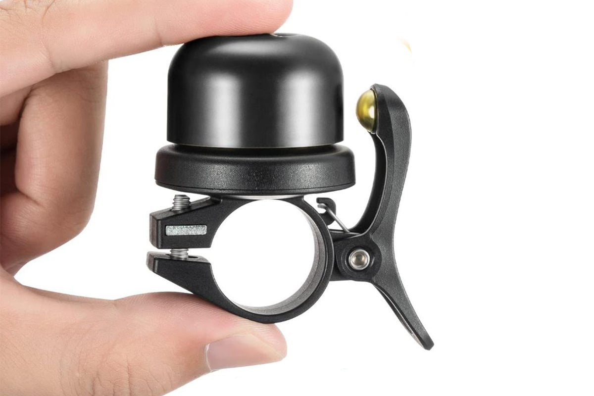 2Pcs Anti-Theft Bike Bell Water Resistance GPS Positioning Bicycle Ring For AirTag Tracker-Black And Copper