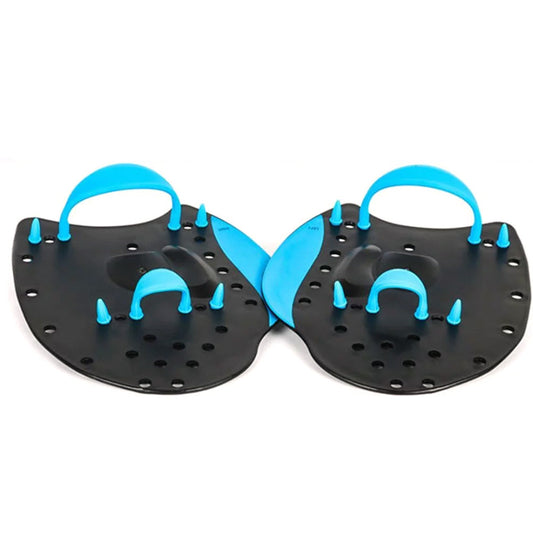 Pair of Unisex Swim Hand Paddles with Adjustable Straps Swimming Training Aid Blue