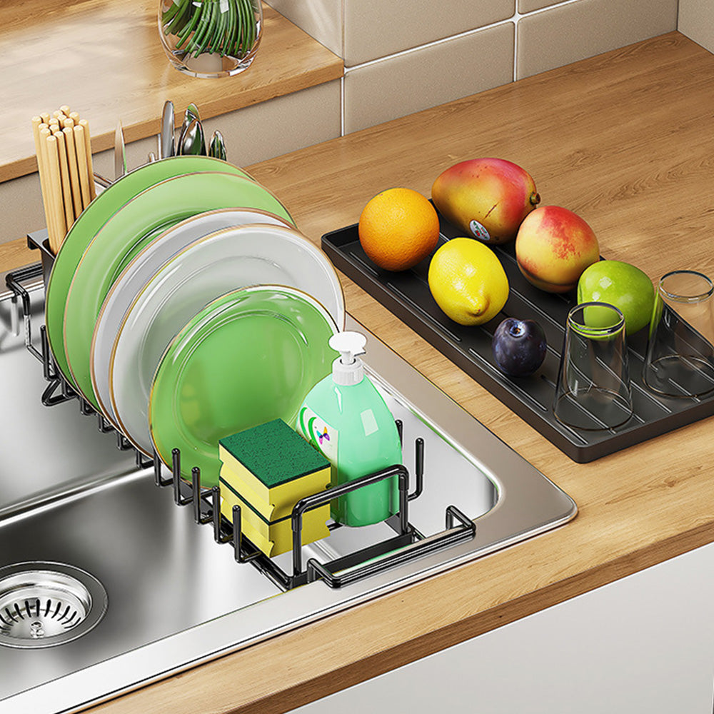 Expandable Sink Dish Drying Rack Over Sink Dish Drainer for Kitchen Counter