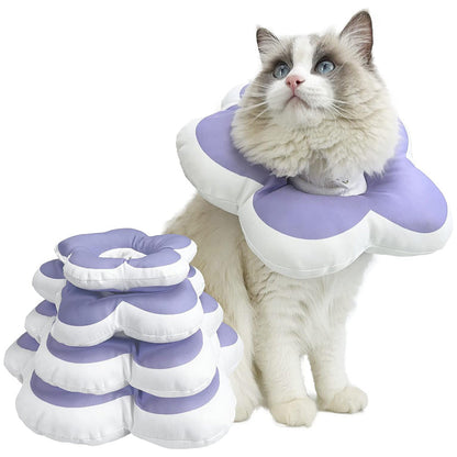 Cat Cone Collar Elizabethan Collar Anti-Bite Lick Cat Recovery Neck Collar Purple