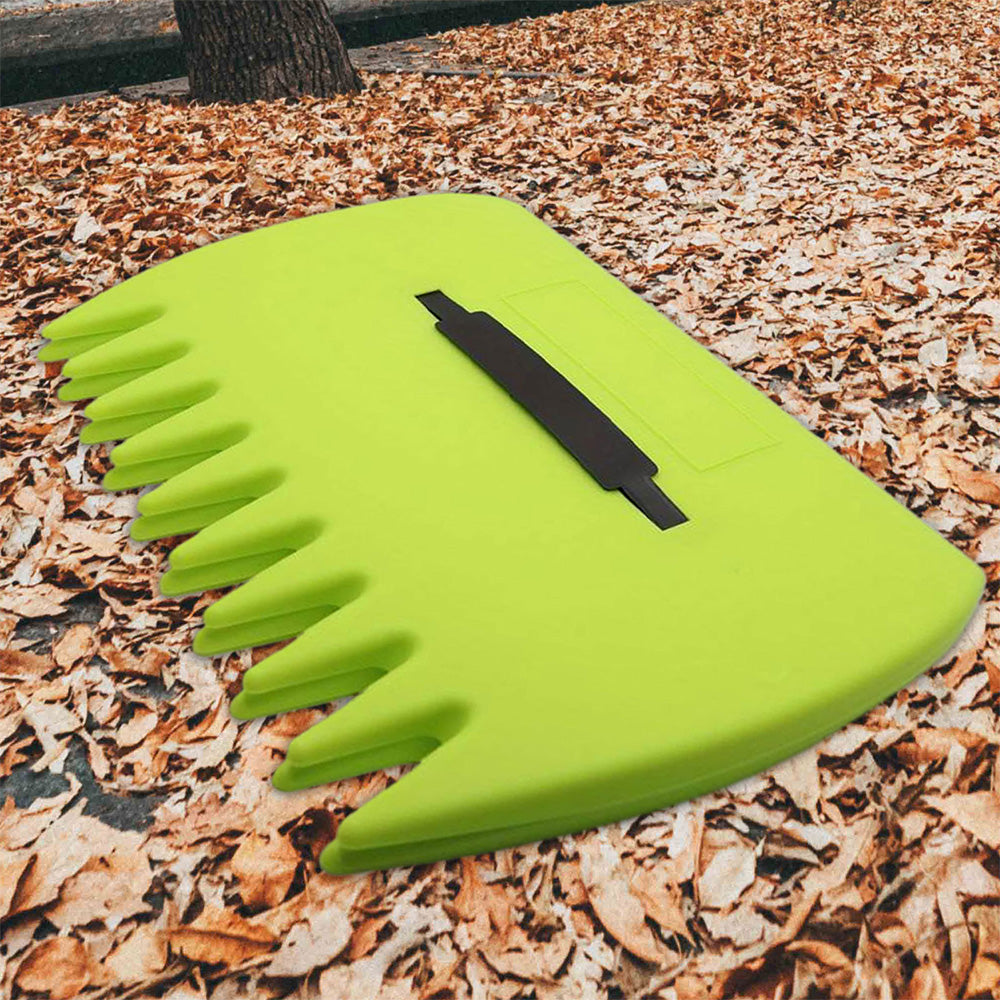 Pair of Leaf Grass Scoops Hand Pickup Garden Rakes Light Green
