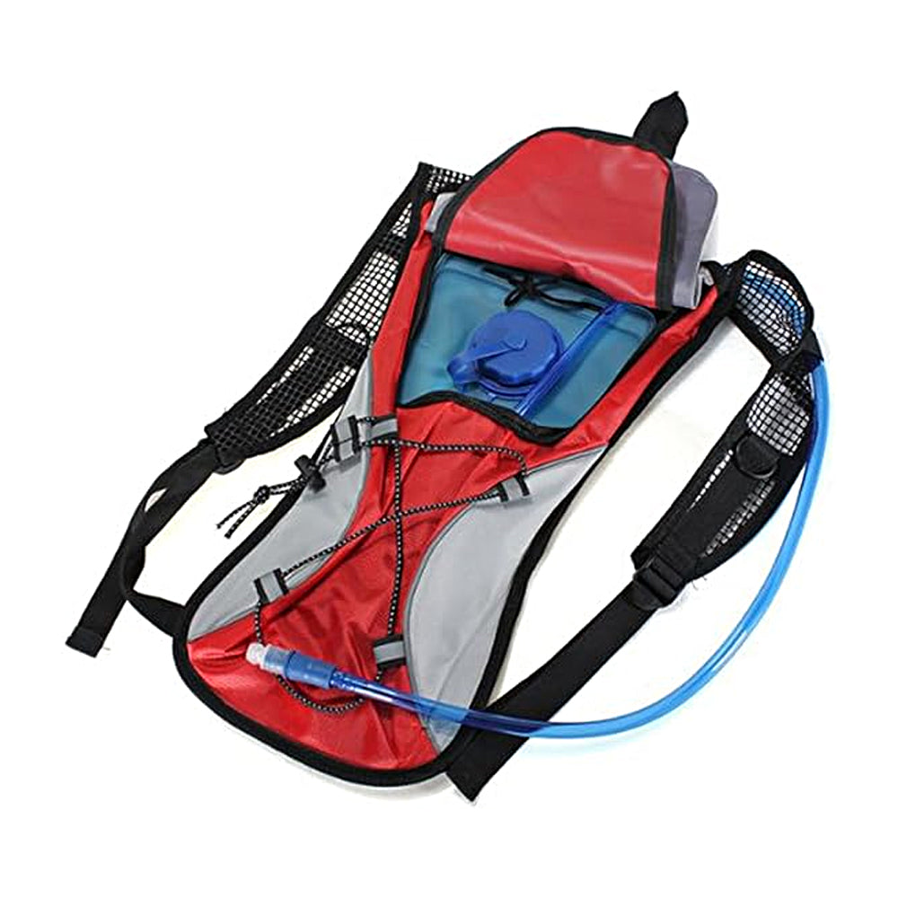 Hydration Backpack Pack with 2L Water Bladder Water Rucksack Backpack for Hiking Running Biking Red