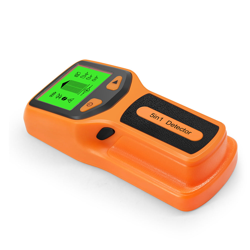 5 in 1 Stud Finder Wall Scanner with 5 Modes and LCD Display - Orange