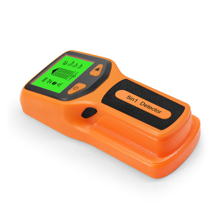 5 in 1 Stud Finder Wall Scanner with 5 Modes and LCD Display - Orange