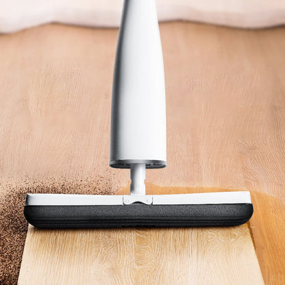 Self-Wringing Mop Set Self-Squeeze Mop and Collapsible Bucket with 2 Replaceable Sponge Mop Heads for Floor Cleaning