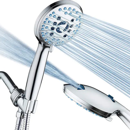 High Pressure 5-mode Handheld Shower Head Bathroom Accessory Silver