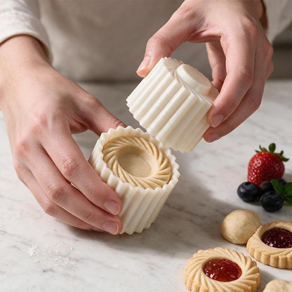 5 Piece 2 Piece 2-in-1 Double-Sided Sunflower Cookie Stamp Pastry Mold