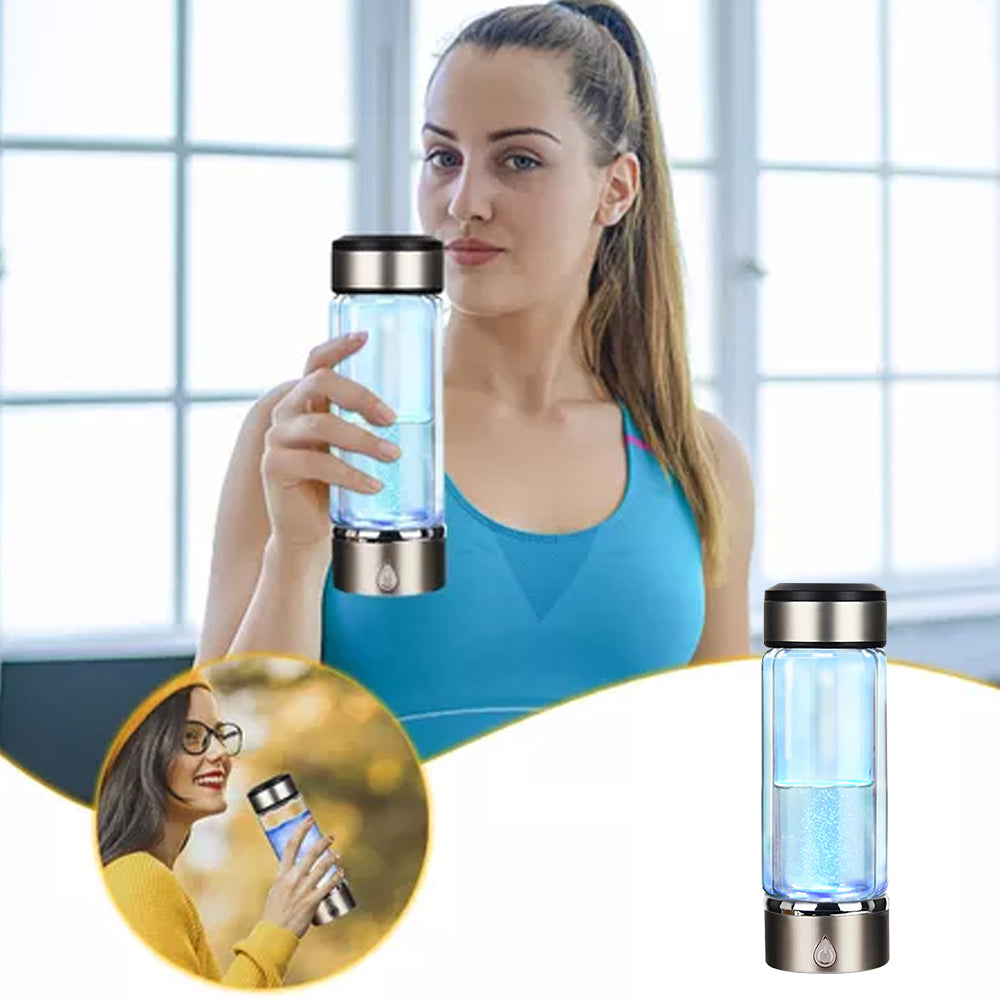 380ml Portable Hydrogen Rich Water Maker Ionizer Generator Double-Wall Bottle Cup